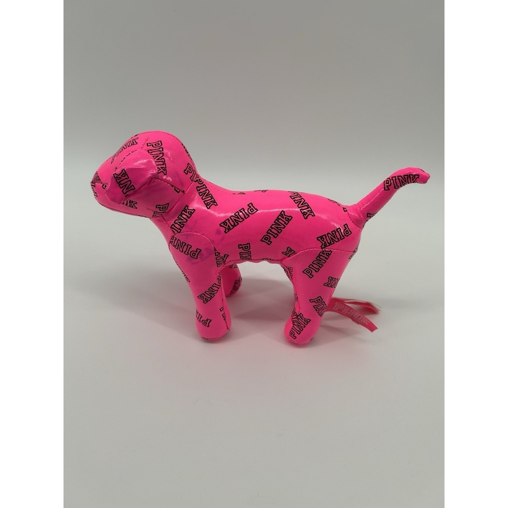 Victoria Secret Pink Dog‎ Plush Shiny Hot Pink Free Shipping Pink Logo